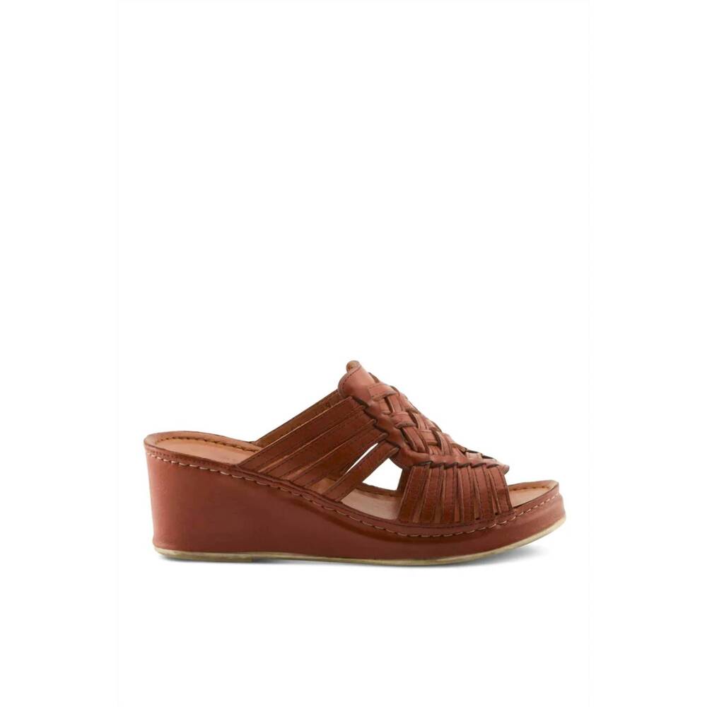 NEW SPRING STEP SHOES women's nokiah wedge sandal in cognac